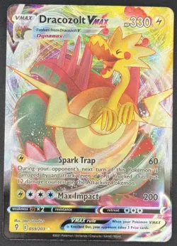 Dracozolt VMAX 059/203 Pokemon TCG SWSH07: Evolving Skies Ultra Rare NM - Image 1