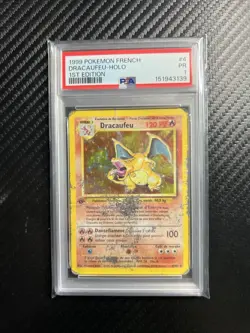 1999 POKEMON FRENCH 1ST EDITION #4 DRACAUFEU-HOLO PSA 1 CHARIZARD - Image 1