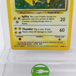 Pokemon TCG Base Set Raichu 14/102 Holo English - Image 3