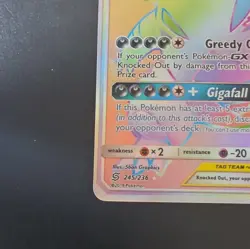 Pokemon TCG Mega Sableye & Tyranitar GX Secret Rare Holo SM-Unified Minds 245/2… - Image 2