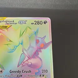 Pokemon TCG Mega Sableye & Tyranitar GX Secret Rare Holo SM-Unified Minds 245/2… - Image 4