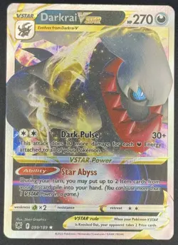 Darkrai VSTAR 099/189 Pokemon TCG SWSH10: Astral Radiance Ultra Rare NM - Image 1
