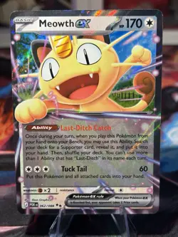 Pokemon 2026 ME Perfect Order Meowth EX 062/088 Double Rare Near Mint - Image 1
