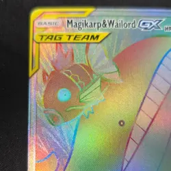 Pokemon Magikarp & Wailord GX TAG TEAM 183/181 Secret Rare Full Art Holo 2019 - Image 4