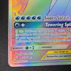 Pokemon Magikarp & Wailord GX TAG TEAM 183/181 Secret Rare Full Art Holo 2019 - Image 5