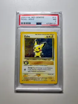 Pichu - Holo Pokemon Neo Genesis 2000 #12 - PSA 7 - Image 1