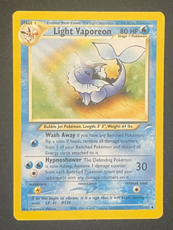 Light Vaporeon 52/105 | 2002 Pokemon Neo Destiny Regular | LP/MP - Image 1