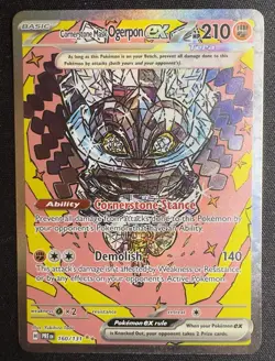 Near Mint Cornerstone Mask Ogerpon ex 160/131 Pokemon Prismatic Evolutions - Image 1