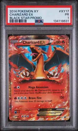 2014 POKEMON XY BLACK STAR PROMO CHARIZARD EX #XY17 PSA 1 (C) - Image 1