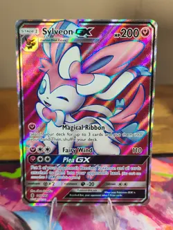 2017 Pokemon Rising Sylveon GX #140/145 full art ultra rare LP-MP - Image 1