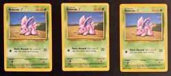 Nidoran M 55/102- Pokemon Base Set [3 PK] (Common) [LP/Excellent] - Image 1