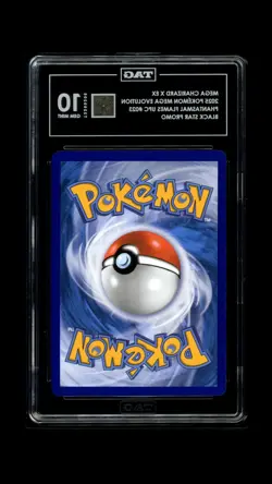 2025 POKEMON MEP EN-ME BLACK STAR PROMO #023 MEGA CHARIZARD X EX TAG 10 - Image 2