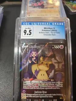 Pokemon Mimikyu V Character Rare TG16/TG30 Brilliant Stars CGC 9.5 Holo - Image 2