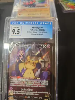 Pokemon Mimikyu V Character Rare TG16/TG30 Brilliant Stars CGC 9.5 Holo - Image 3
