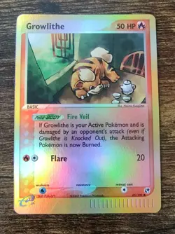 Pokemon Growlithe 65/100 EX Sandstorm Reverse Holo Rare - Image 1