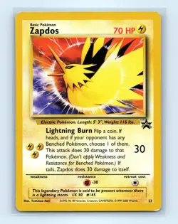 Pokemon tcg WoTC Promo Zapdos Moderately played - Image 1