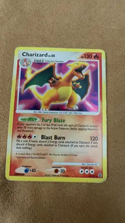 Pokemon Charizard Lv.55 Holo Card 2007 Diamond & Pearl 3/132 - Image 1