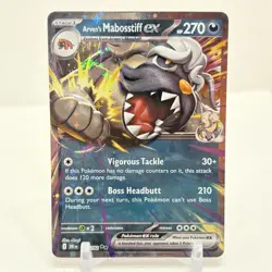 Pokemon Destined Rivals Arven’s Mabosstiff Ex 139/182 NM - Image 1
