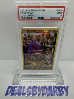 2022 POKEMON SWORD & SHIELD LOST ORIGIN #TG06 FULL ART/GENGAR PSA 9 - Image 1