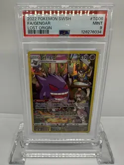 2022 POKEMON SWORD & SHIELD LOST ORIGIN #TG06 FULL ART/GENGAR PSA 9 - Image 2