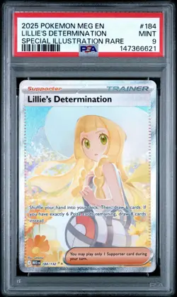 Lillie’s Determination # 184/132 | Pokemon TCG - 2025 Mega Evolution | PSA 9 - Image 1