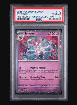 2025 POKEMON SVP EN-SV BLACK STAR PROMO #172 SYLVEON PSA 10 - Image 1