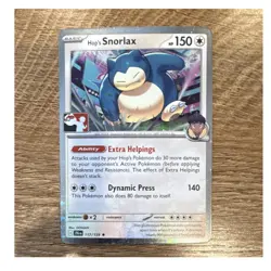 Pokemon Hop's Snorlax 117/159 Prize Pack Series - Rare Holo Extra Helpings - Image 1