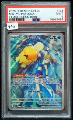 Misty's Psyduck #193/182 Destined Rivals PSA 9 Pokemon Card - Image 1