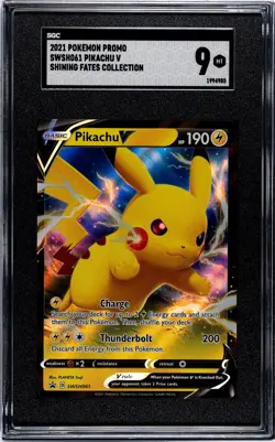 2021 Pokemon Shining Fates SWSH061 PIKACHU V SGC 9.5 MINT Full Art BSP Promo psa - Image 1