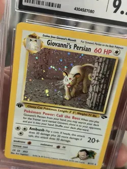 Pokemon Giovanni’s Persian Gym Challenge 1st Edition Holo 8/132 CGC 9.5 Swirl - Image 3