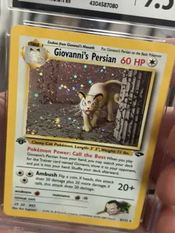 Pokemon Giovanni’s Persian Gym Challenge 1st Edition Holo 8/132 CGC 9.5 Swirl - Image 4