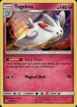 TOGEKISS 138/214 Holo HOLO Rare Unbroken Bonds NM Pokemon - Image 1