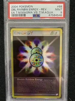 EX Team Magma Vs. Team Aqua Double Rainbow Energy Reverse Foil 88/95 PSA 9 - Image 1
