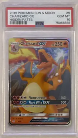 2019 POKEMON SUN & MOON HIDDEN FATES #9 CHARIZARD GX PSA 10 - Image 1