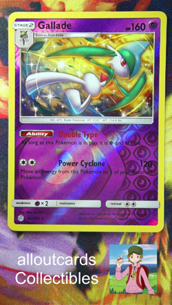 2019 Pokemon Cosmic Eclipse Gallade Reverse Holo 82/236 NM/M - Image 1