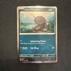 Pokemon TCG Paldean Wooper SVP 041 Cosmos Holo Black Star Promo - Image 1