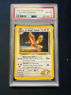 PSA 6 Lt. Surge’s Fearow Holo #7 – 2000 Pokemon Gym Heroes - Image 1