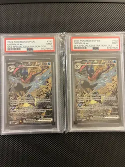 POKEMON SVP EN-SV BLACK STAR PROMO #132 2x SEQUENTIAL GRENINJA EX PSA 9 - Image 1