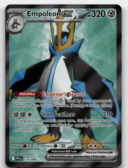 EMPOLEON EX 114/094 ULTRA RARE PHANTASMAL FLAMES POKEMON NEAR MINT - Image 2
