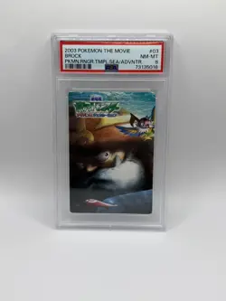 2006 Pokemon Jap Bandai Carddass Zukan Ranger Temple Of The Sea Brock PSA 8 - Image 1