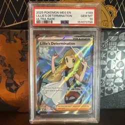 Pokemon Lillie's Determination 169/132 Mega Evolution Ultra Rare PSA 10 - Image 1