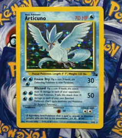 Pokemon Articuno Base Set 2/62 Fossil Holo - I almost got it Graded! LP+++ - Image 1