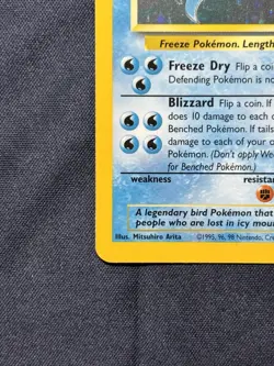Pokemon Articuno Base Set 2/62 Fossil Holo - I almost got it Graded! LP+++ - Image 3
