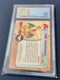 CGC 8.5 Charizard Pokemon Topps (1999) Series 1 Silver Foil 4th Print Free Ship - Image 2