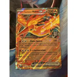 Team Rocket's Moltres ex 031/182: Destin Rivals Holo Double Rare. NM Pokemon - Image 1