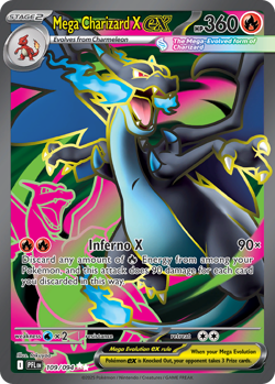 Mega Charizard X ex 109/094 Ultra Rare Phantasmal Flames Pokemon NM/M - Image 4