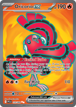 Oricorio ex 110/094 Ultra Rare Phantasmal Flames Pokemon NM/M - Image 4