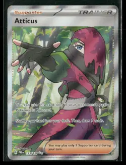 Atticus 133/131 Holo Ultra Rare Prismatic Evolutions Pokemon NM/M - Image 1