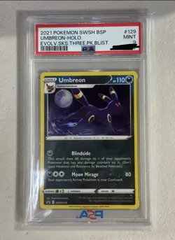 Pokemon Umbreon SWSH129 Sword & Shield Promo Holo PSA 9 English - Image 1