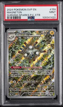 2024 POKEMON SVP EN-SV BLACK STAR PROMO #159 MAGNETON PSA 9 - Image 1